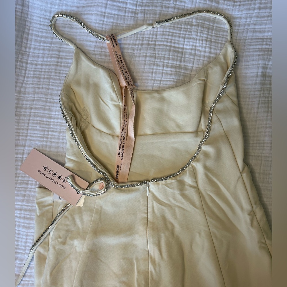 NWT Oh Polly cream midi dress - Picture 3 of 5